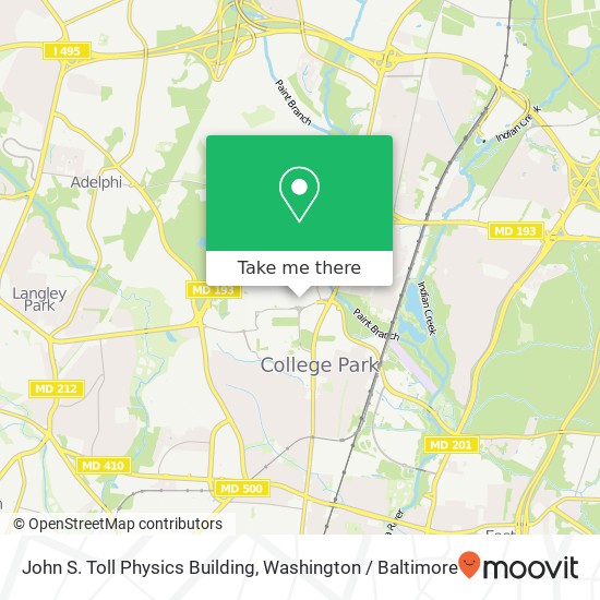 John S. Toll Physics Building map