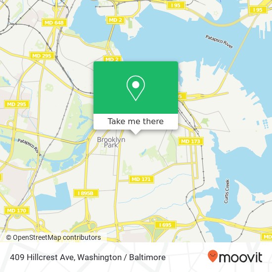 409 Hillcrest Ave, Brooklyn, MD 21225 map