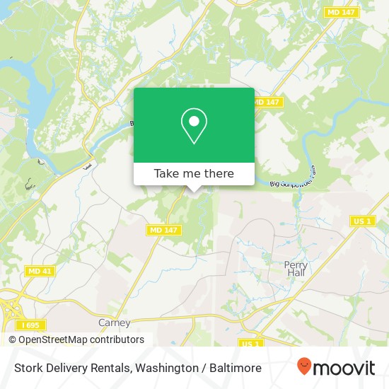 Mapa de Stork Delivery Rentals, 10515 Harford Rd