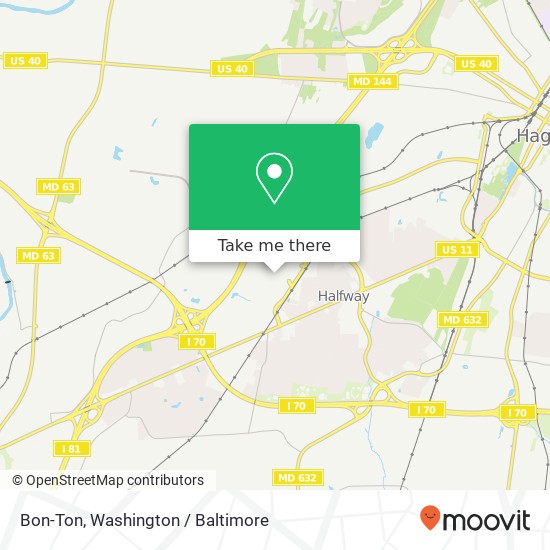 Mapa de Bon-Ton, Hagerstown, MD 21740