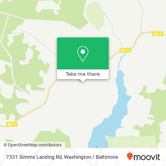 Mapa de 7331 Simms Landing Rd, Port Tobacco, MD 20677