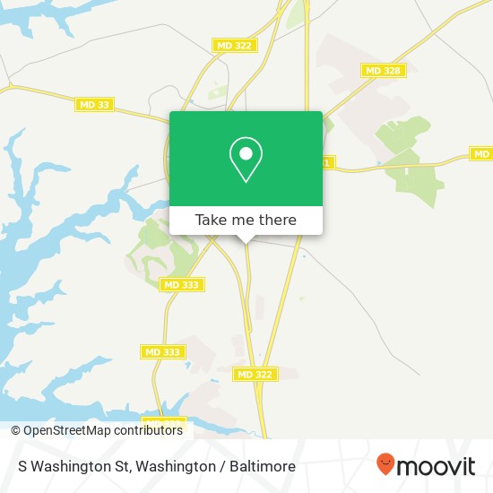 Mapa de S Washington St, Easton, MD 21601