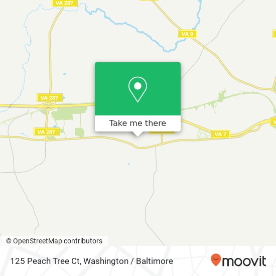 Mapa de 125 Peach Tree Ct, Hamilton, VA 20158