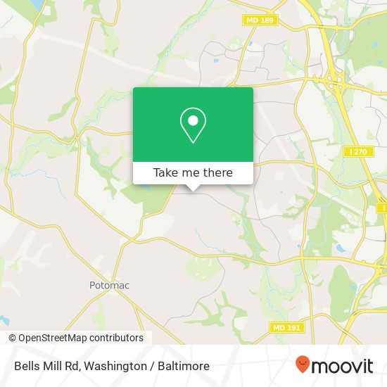 Bells Mill Rd, Potomac, MD 20854 map