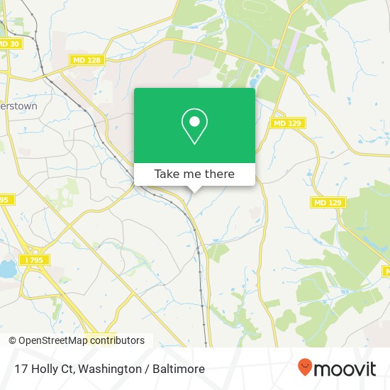 Mapa de 17 Holly Ct, Owings Mills, MD 21117
