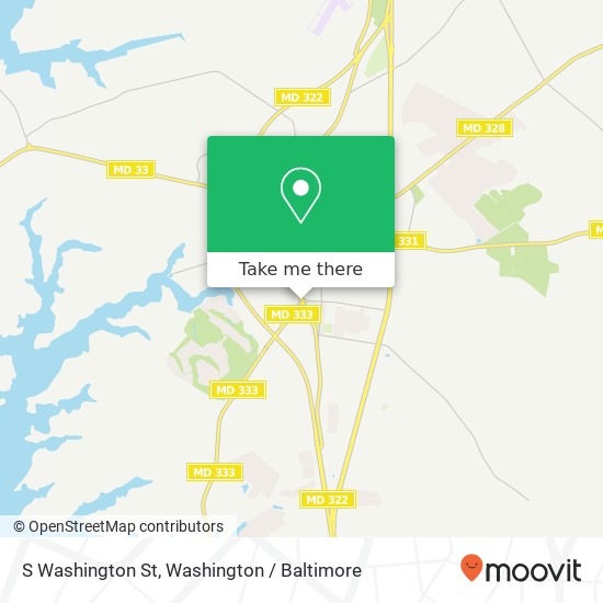 Mapa de S Washington St, Easton, MD 21601