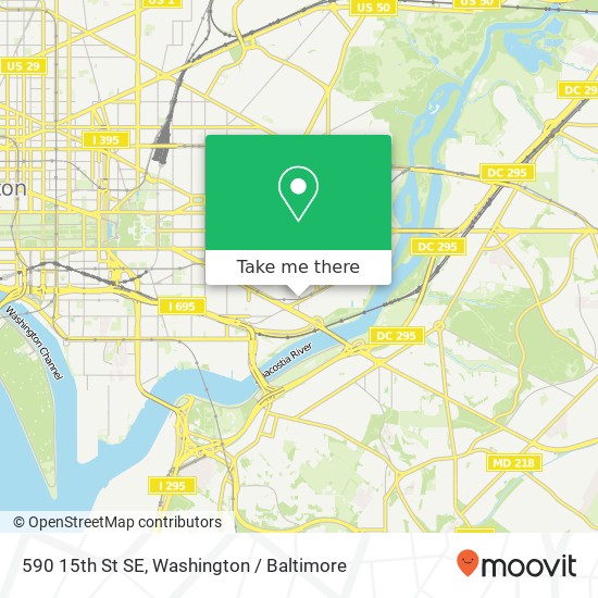 Mapa de 590 15th St SE, Washington, DC 20003