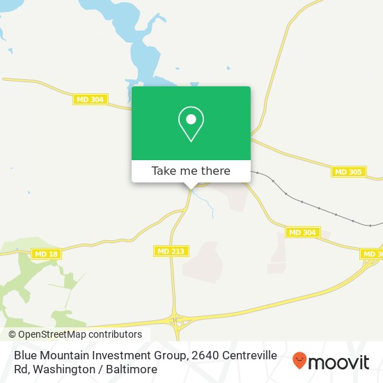 Blue Mountain Investment Group, 2640 Centreville Rd map