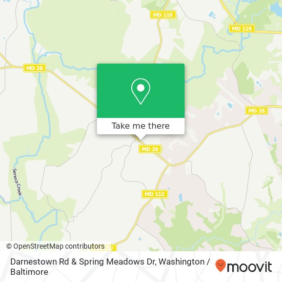 Darnestown Rd & Spring Meadows Dr map