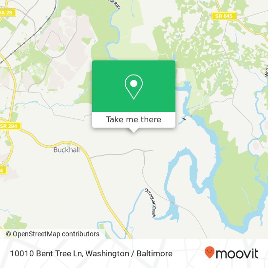 Mapa de 10010 Bent Tree Ln, Manassas, VA 20111