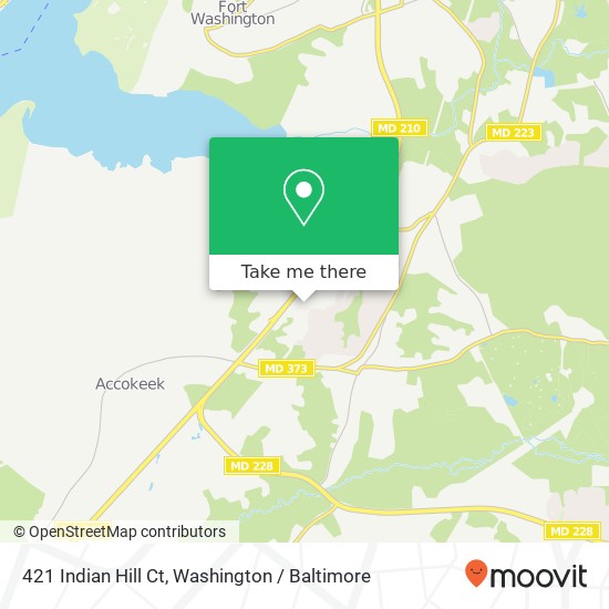 421 Indian Hill Ct, Accokeek, MD 20607 map