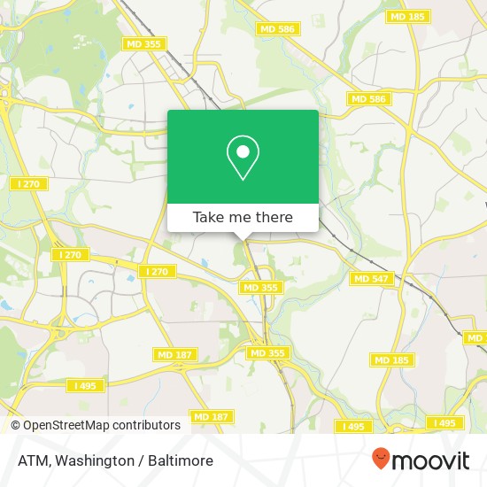 Mapa de ATM, 10900 Rockville Pike