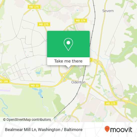 Mapa de Bealmear Mill Ln, Odenton, MD 21113