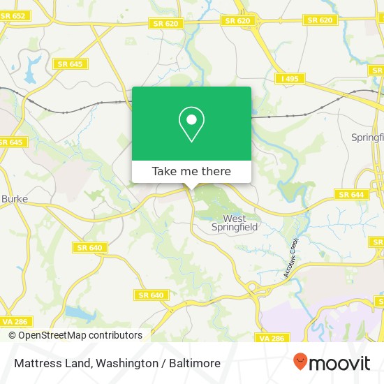 Mattress Land, 6347 Rolling Rd map