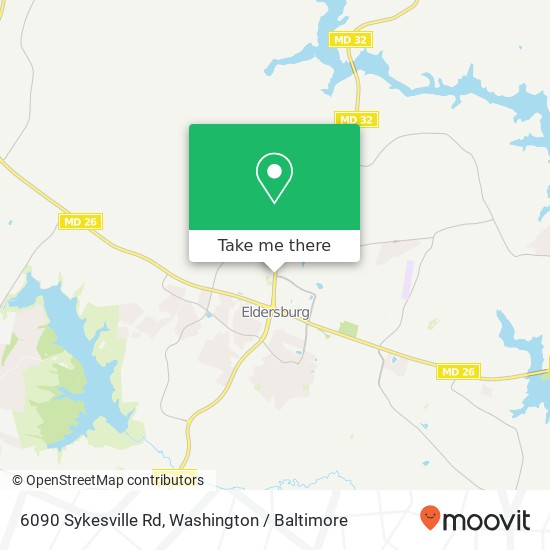 Mapa de 6090 Sykesville Rd, Sykesville, MD 21784