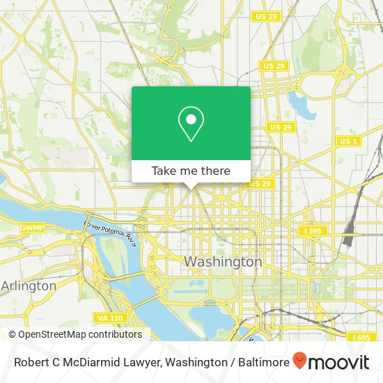 Robert C McDiarmid Lawyer, 1333 New Hampshire Ave NW map
