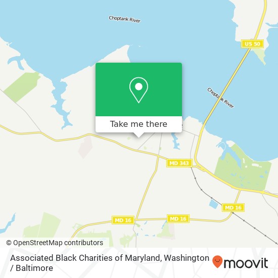 Mapa de Associated Black Charities of Maryland, 824 Fairmount Ave