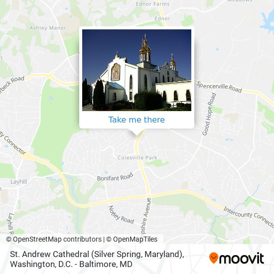 Mapa de St. Andrew Cathedral (Silver Spring, Maryland)