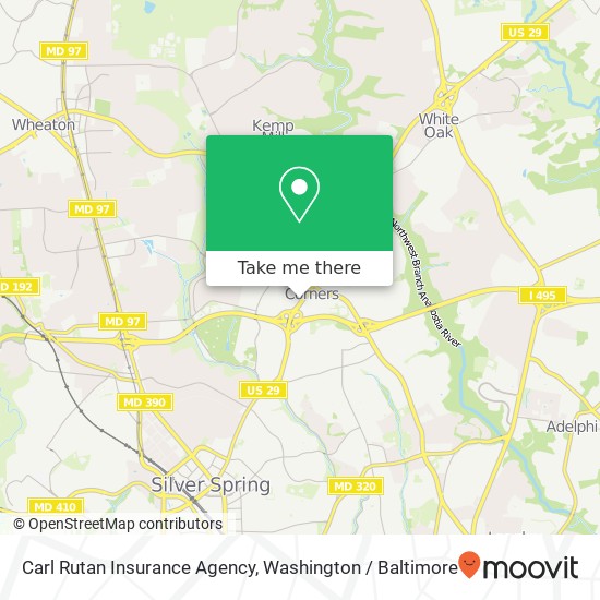 Mapa de Carl Rutan Insurance Agency, 9912 Colesville Rd