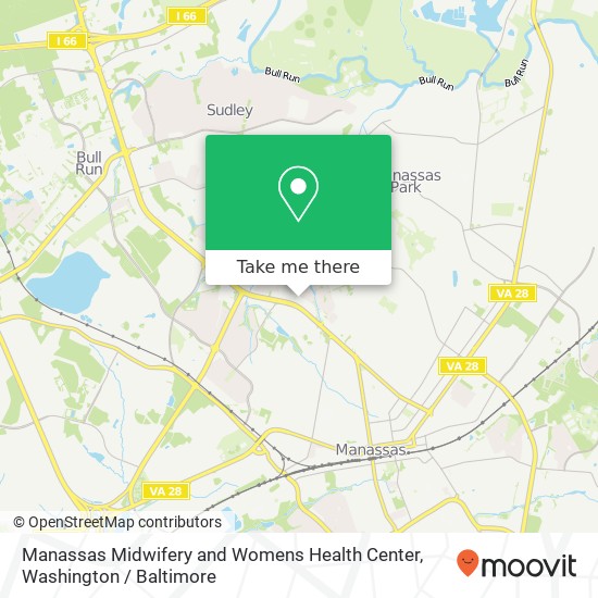 Manassas Midwifery and Womens Health Center, 8425 Dorsey Cir map