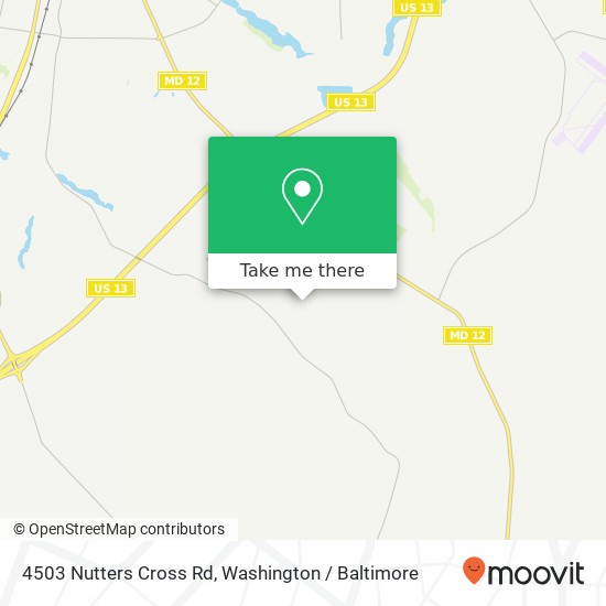 Mapa de 4503 Nutters Cross Rd, Salisbury, MD 21804