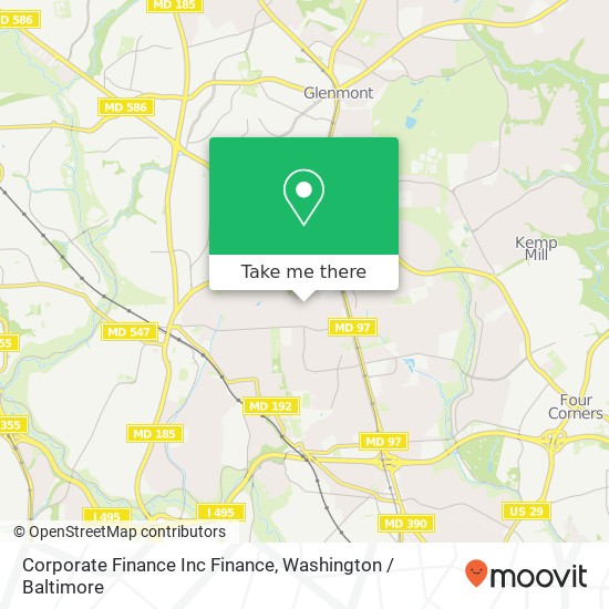 Mapa de Corporate Finance Inc Finance, 2610 McComas Ave