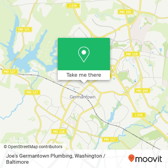 Mapa de Joe's Germantown Plumbing, 13017 Wisteria Dr