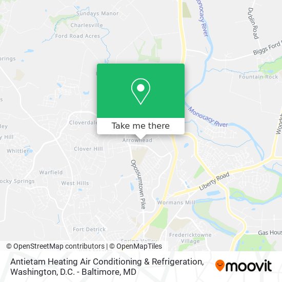 Mapa de Antietam Heating Air Conditioning & Refrigeration