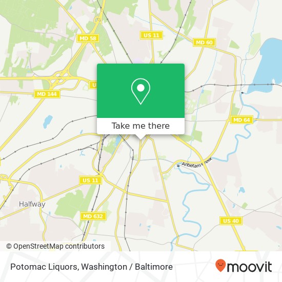 Potomac Liquors map