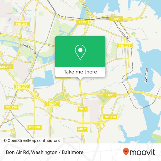 Bon Air Rd, Brooklyn, MD 21225 map