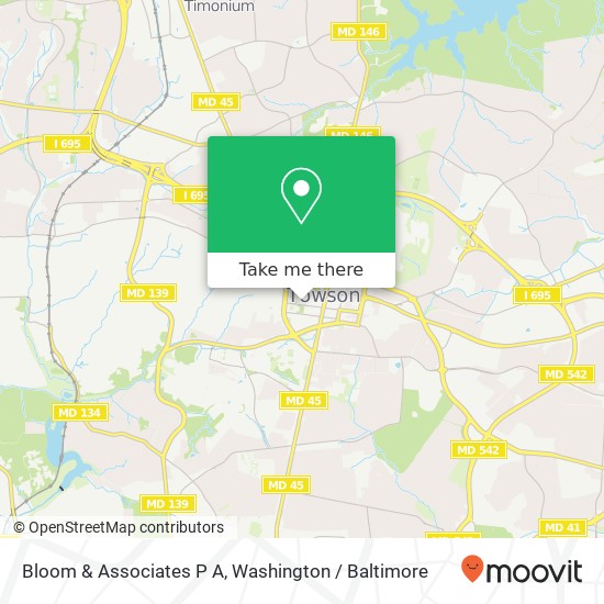 Mapa de Bloom & Associates P A, 102 W Pennsylvania Ave