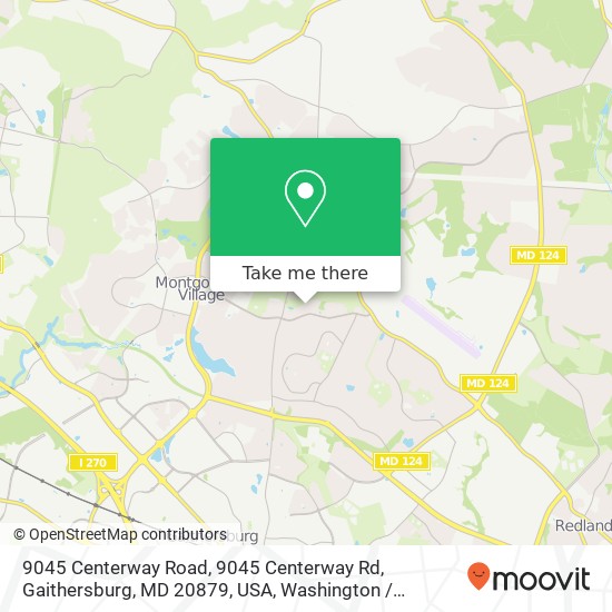 Mapa de 9045 Centerway Road, 9045 Centerway Rd, Gaithersburg, MD 20879, USA