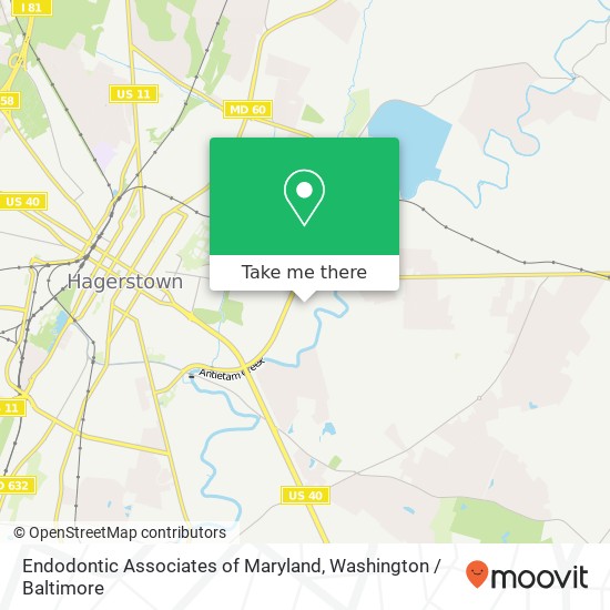 Mapa de Endodontic Associates of Maryland, 1150 Omega Dr