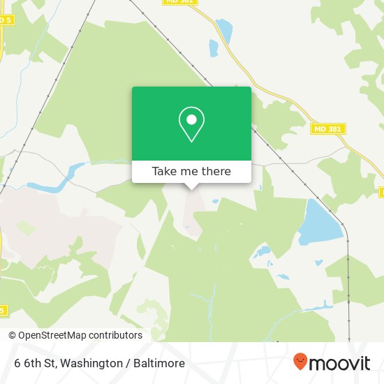 Mapa de 6 6th St, Brandywine, MD 20613