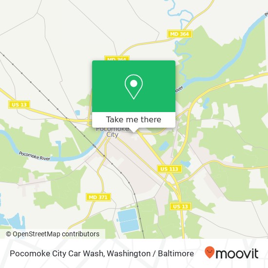 Pocomoke City Car Wash, 5 6th St map