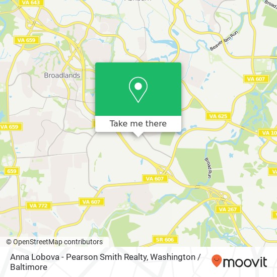 Mapa de Anna Lobova - Pearson Smith Realty, 43777 Central Station Dr