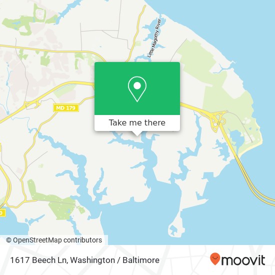 1617 Beech Ln, Annapolis, MD 21409 map