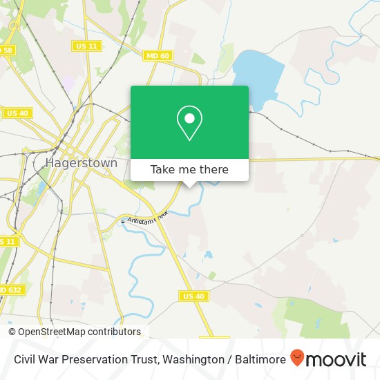 Mapa de Civil War Preservation Trust, 1140 Professional Ct