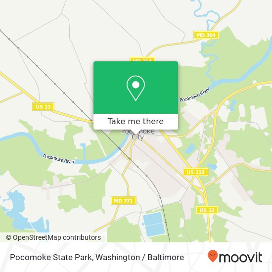 Mapa de Pocomoke State Park, Market St
