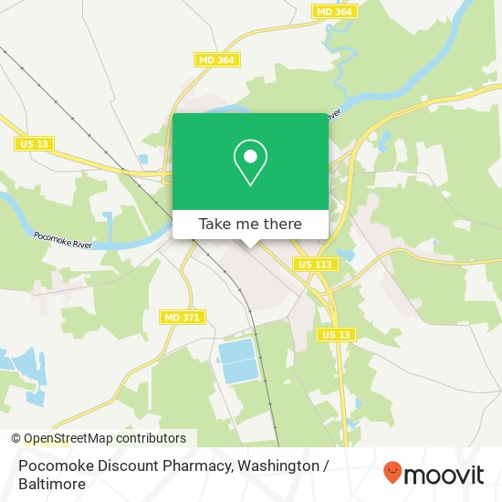 Pocomoke Discount Pharmacy, 305 10th St map