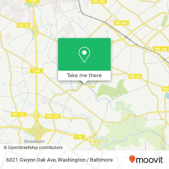 6021 Gwynn Oak Ave, Gwynn Oak, MD 21207 map