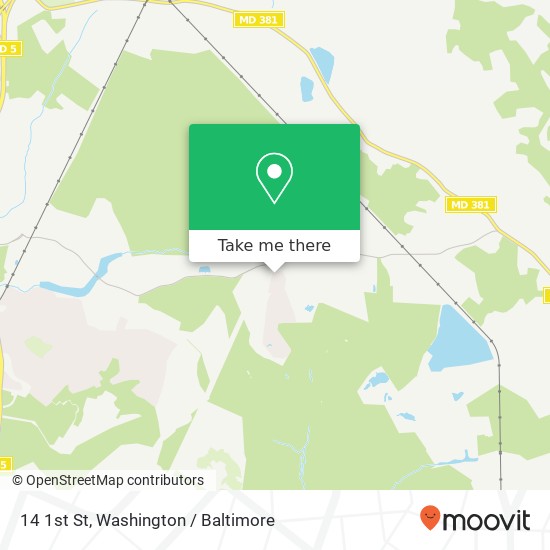Mapa de 14 1st St, Brandywine, MD 20613