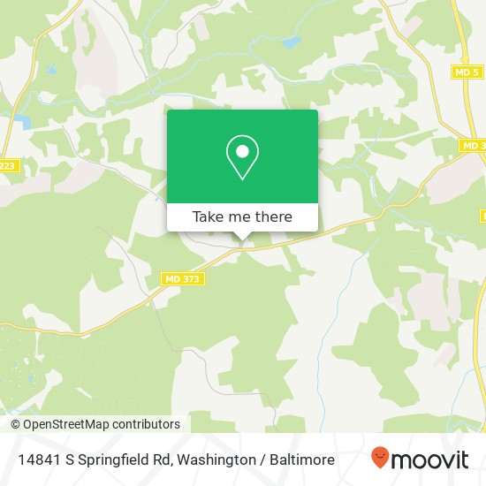 Mapa de 14841 S Springfield Rd, Brandywine, MD 20613