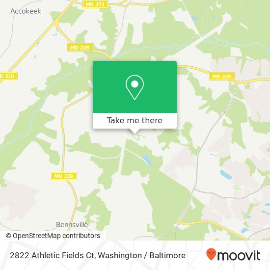 Mapa de 2822 Athletic Fields Ct, Waldorf, MD 20603