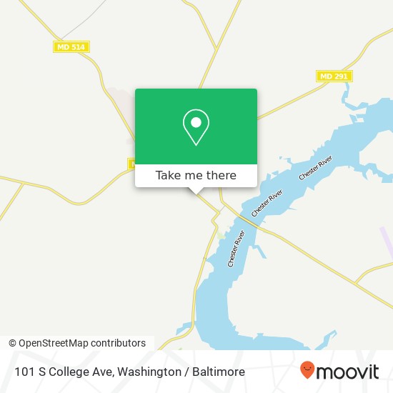 Mapa de 101 S College Ave, Chestertown, MD 21620