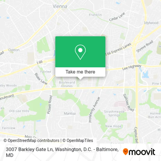 Mapa de 3007 Barkley Gate Ln