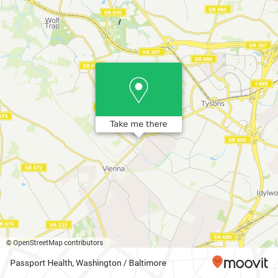 Mapa de Passport Health, 450 Maple Ave E