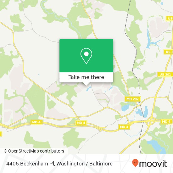 Mapa de 4405 Beckenham Pl, Upper Marlboro, MD 20772