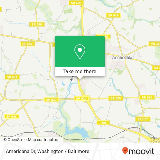 Americana Dr, Annandale, VA 22003 map