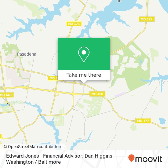 Mapa de Edward Jones - Financial Advisor: Dan Higgins, 4100 Mountain Rd
